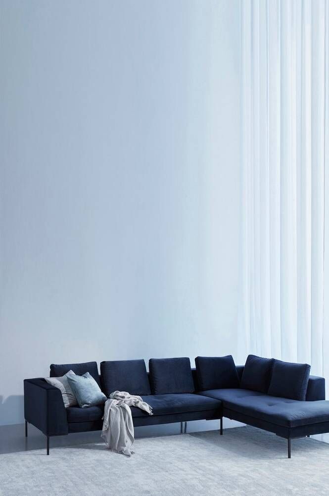 ALBA sofa 3-seter - divan venstre Mørk blå
