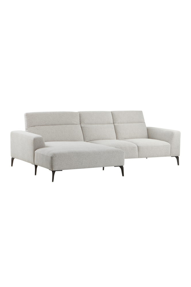 LINDAU sofa 3-seter - divan Offwhite/gråmelert