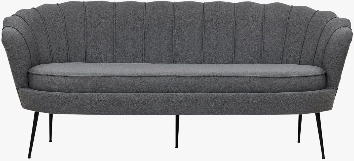 Room Essentials Calais Sofa 3-Seaer, Grå Stoff / Black Legs