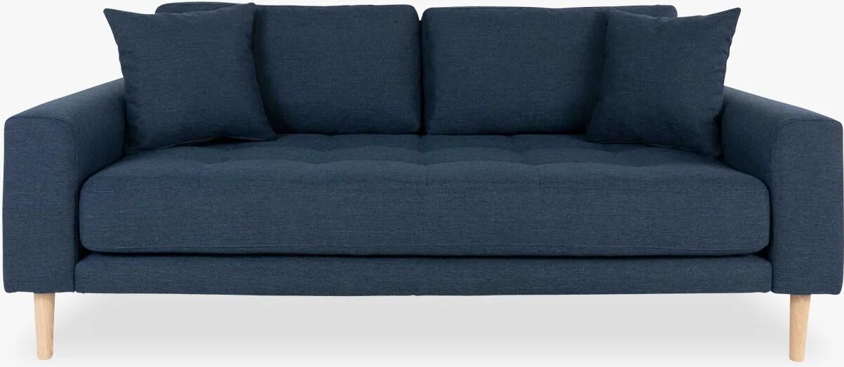 Nordic Essentials Lido 2,5 Personer Sofa, Mørkblå med to puter