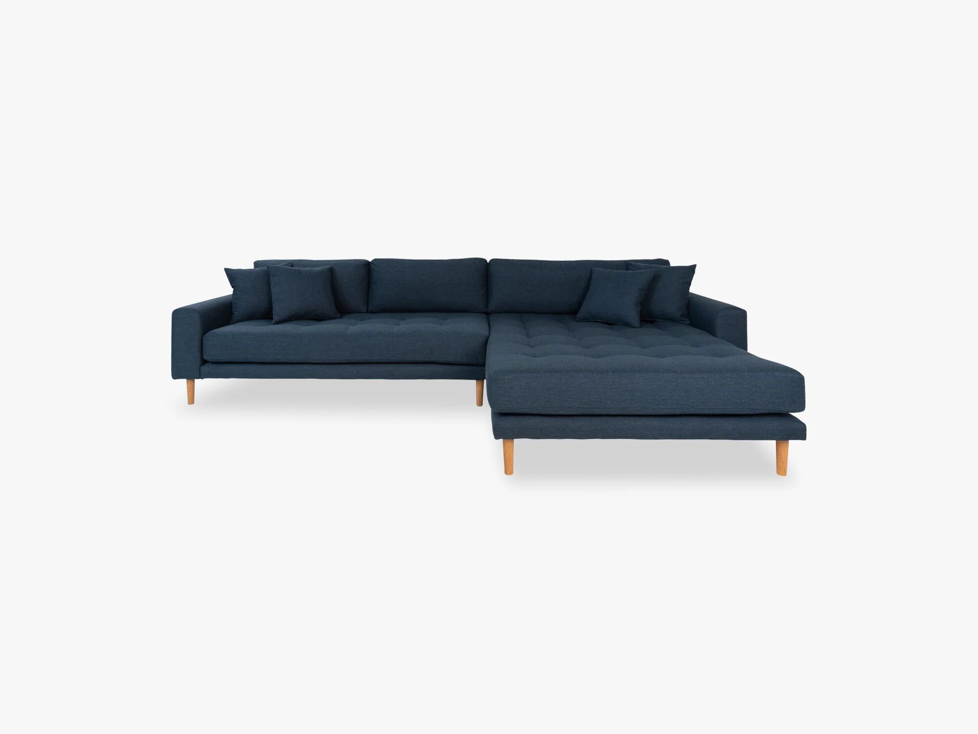 Nordic Essentials Lido Lounge Sofa Rett, mørkblå med fire puter