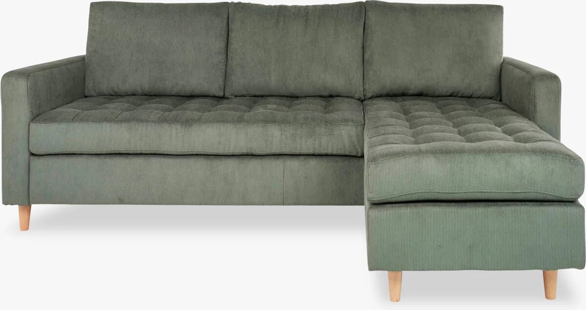 Nordic Essentials Firenze sofa, grønn fløyel med treben