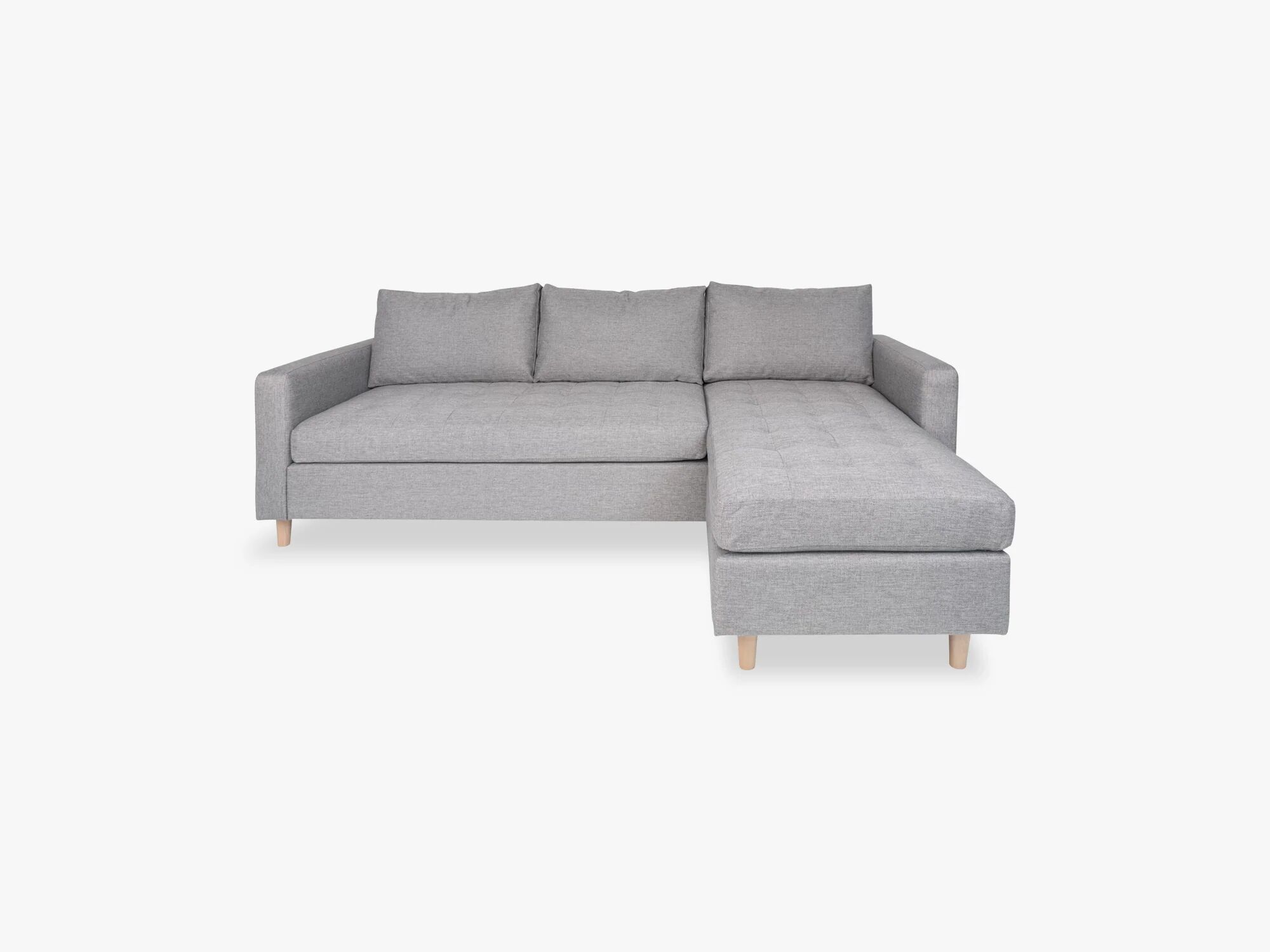 Nordic Essentials Firenze sofa, lys grå med treben