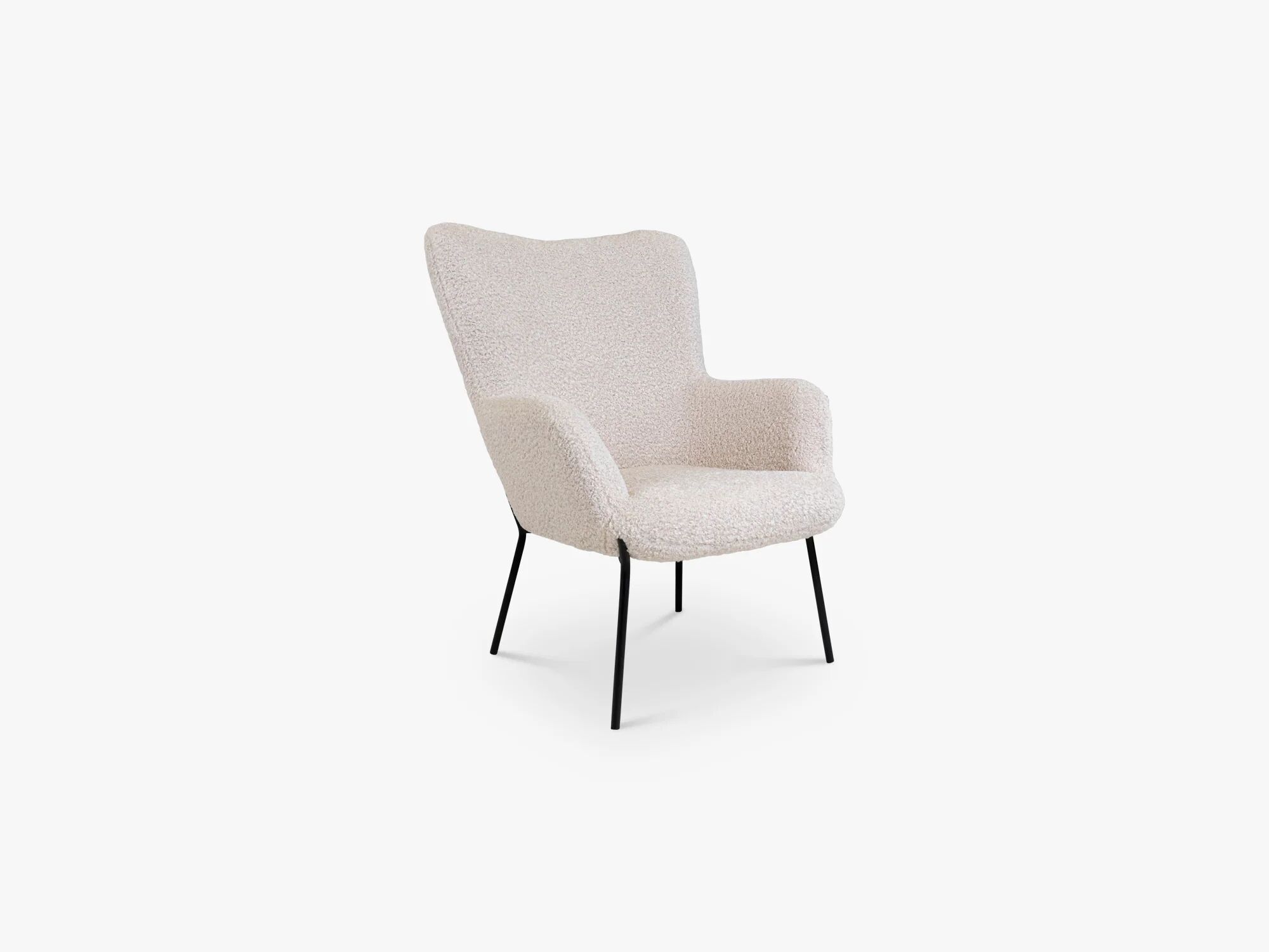 Nordic Essentials Glasgow stol, kunstig lammeskinn med svarte ben