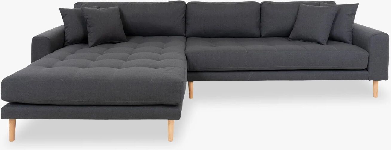 Nordic Essentials Lido Lounge sofa igjen, mørkegrå med fire puter