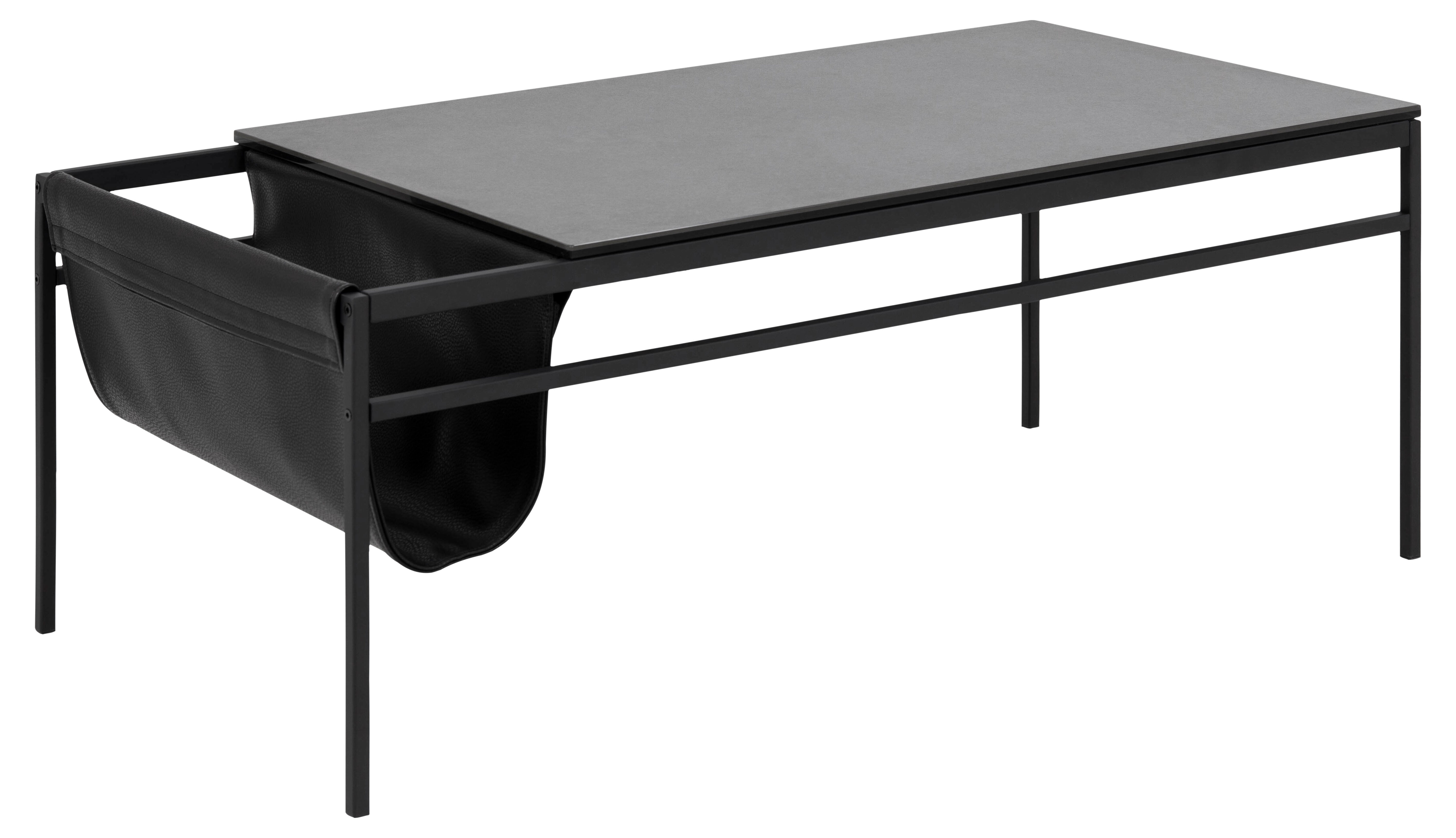 Atama sofabord med magasinholder svart.