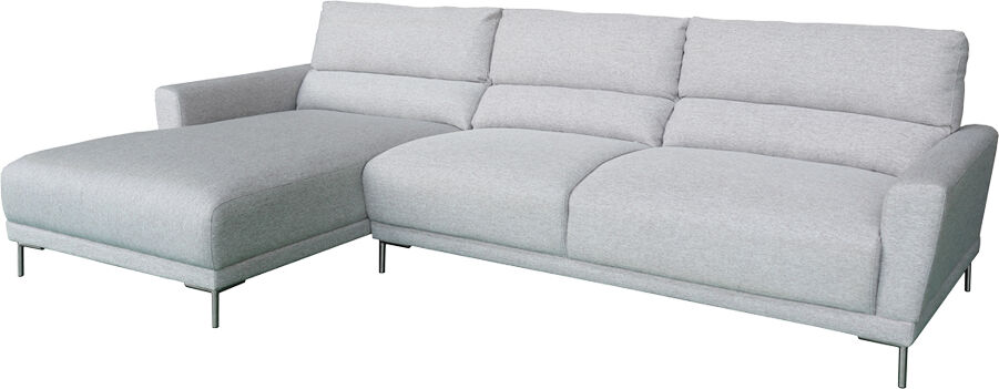 Astala sofa med sjeselong venstrevent, lys grå.