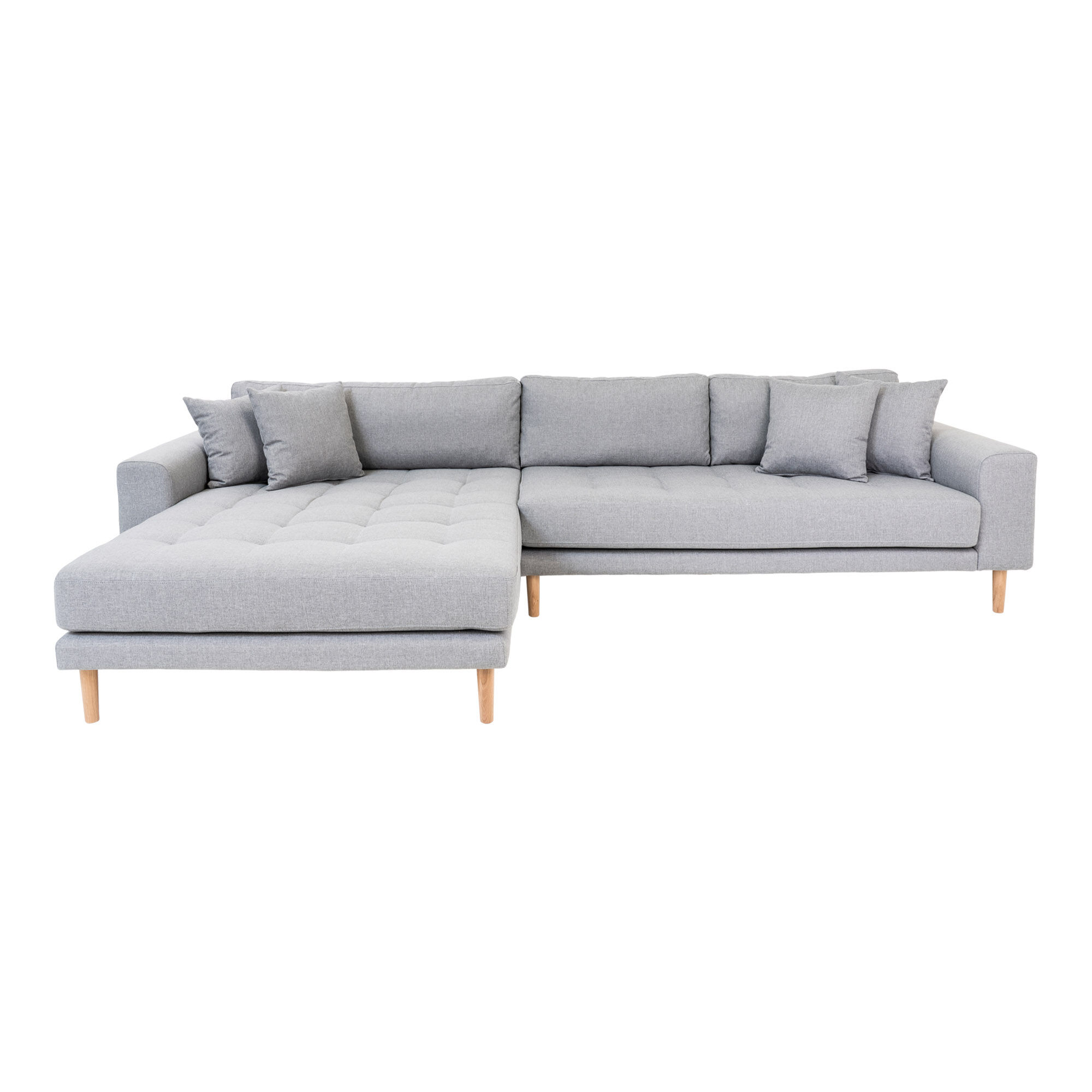Lido sofa , sjeselongsofa venstrevent lys grå.
