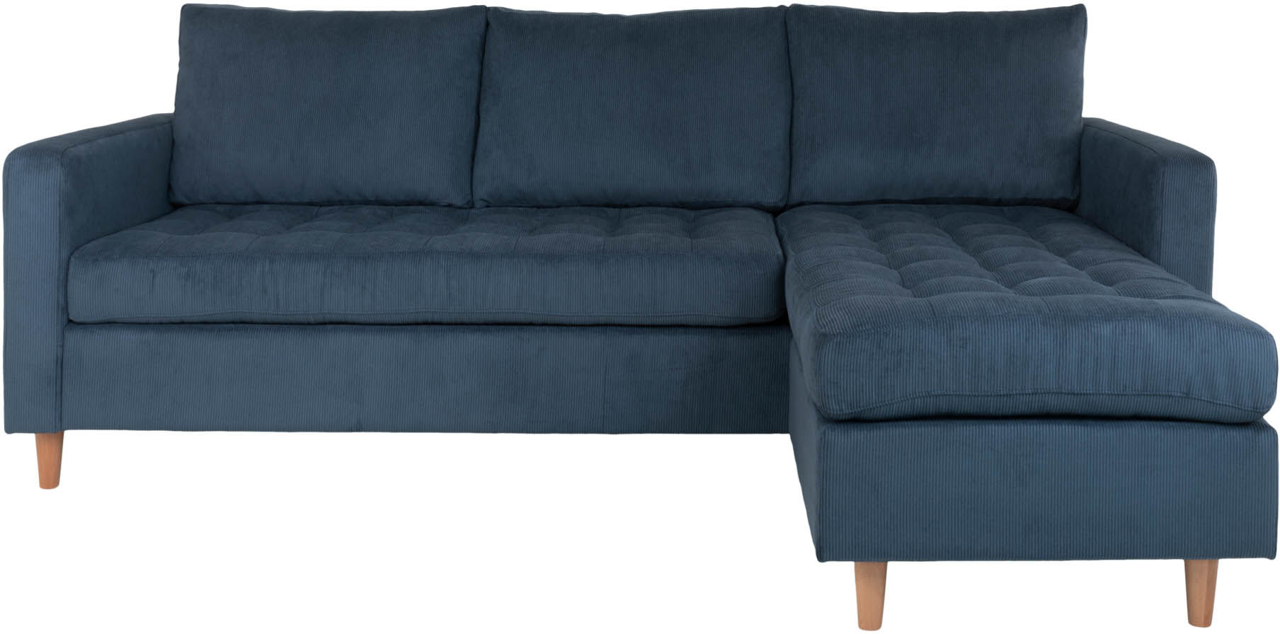 Firenze sjeselong sofa fløjl, blå.