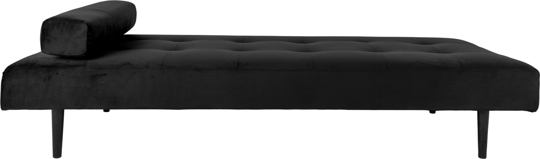 Ciso sofa daybed velour svart.