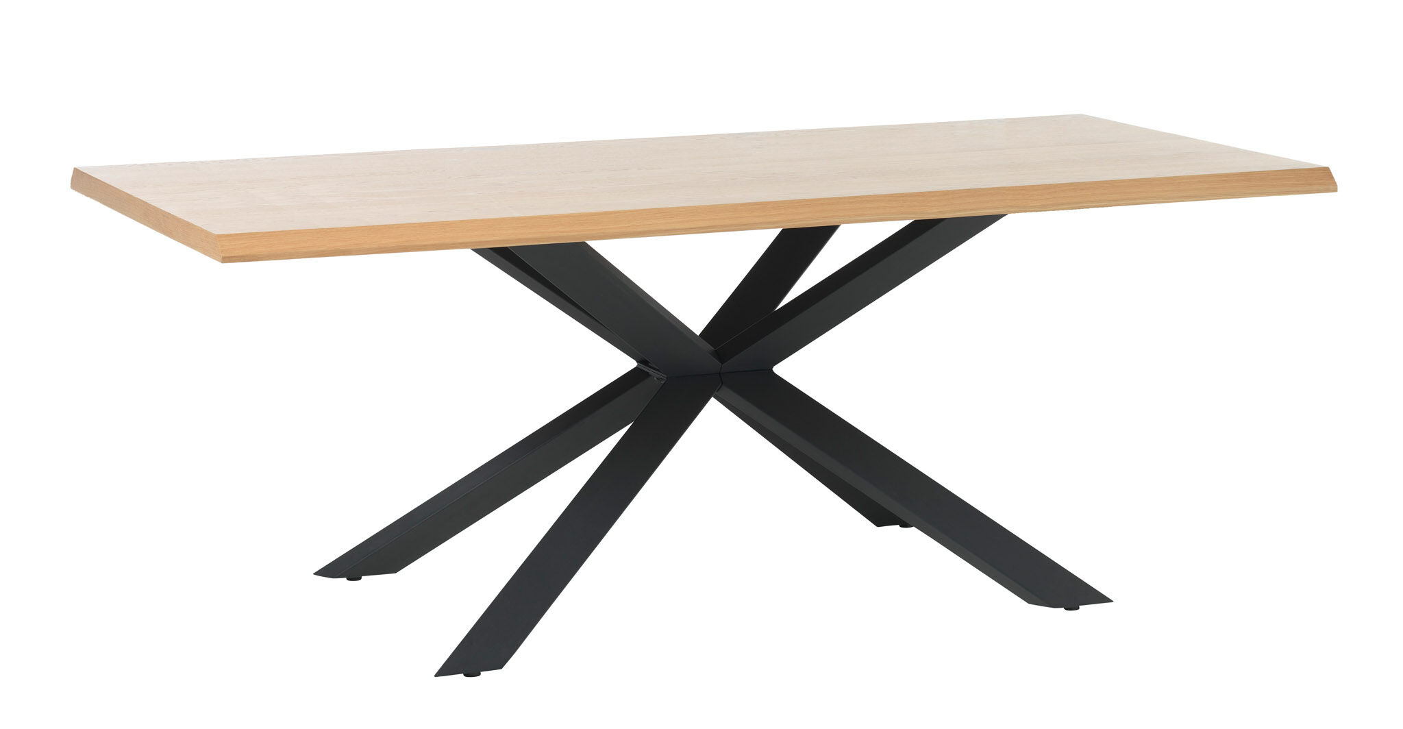 Arno spisebord 100 x 200 cm eik, svart.