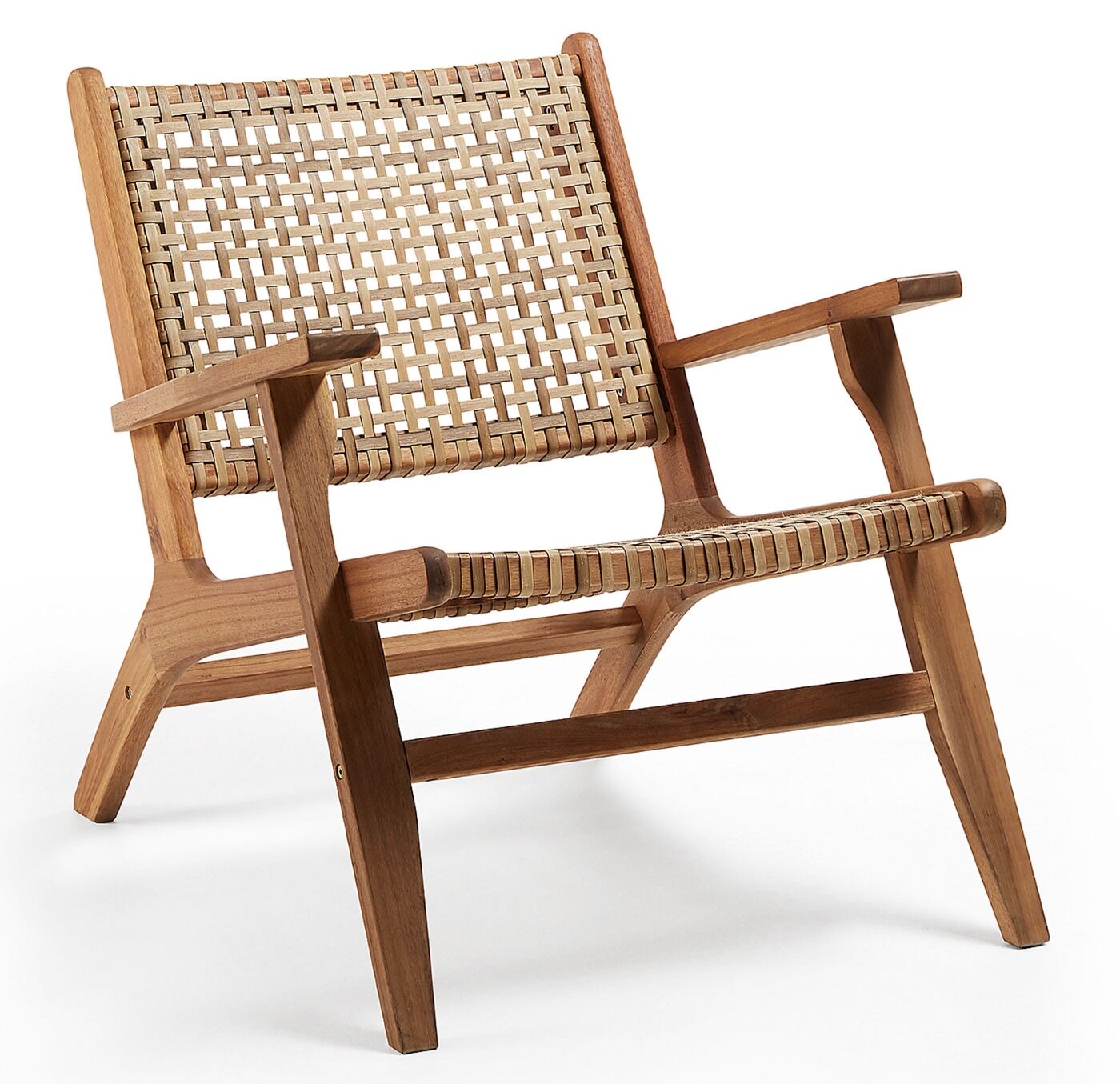 Kave Home Grignoon Loungestol - Acacia/Polyrattan   Unoliving