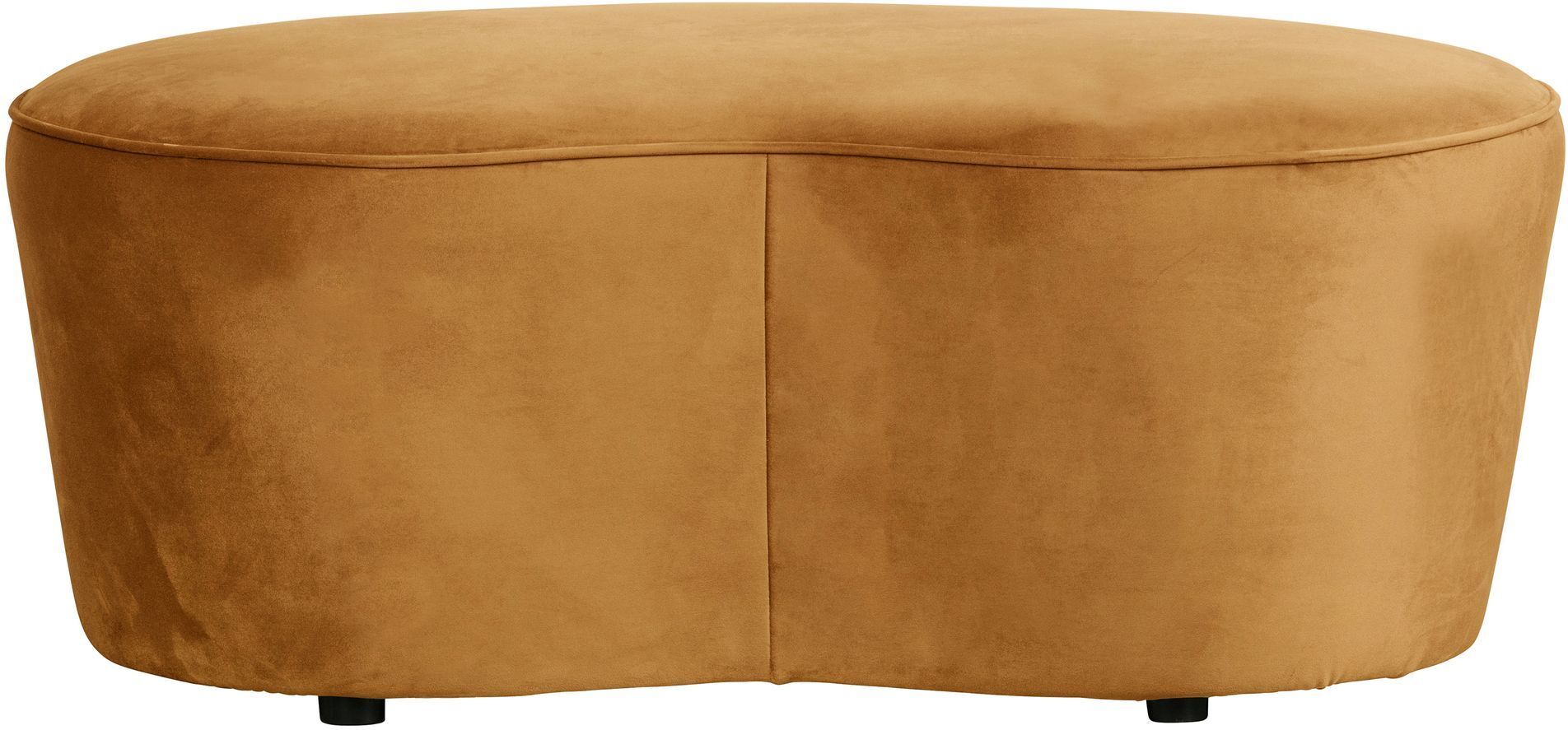 BePureHome Macaroni Liten Sofa/Puff 110 - Mustard Velour   Unoliving