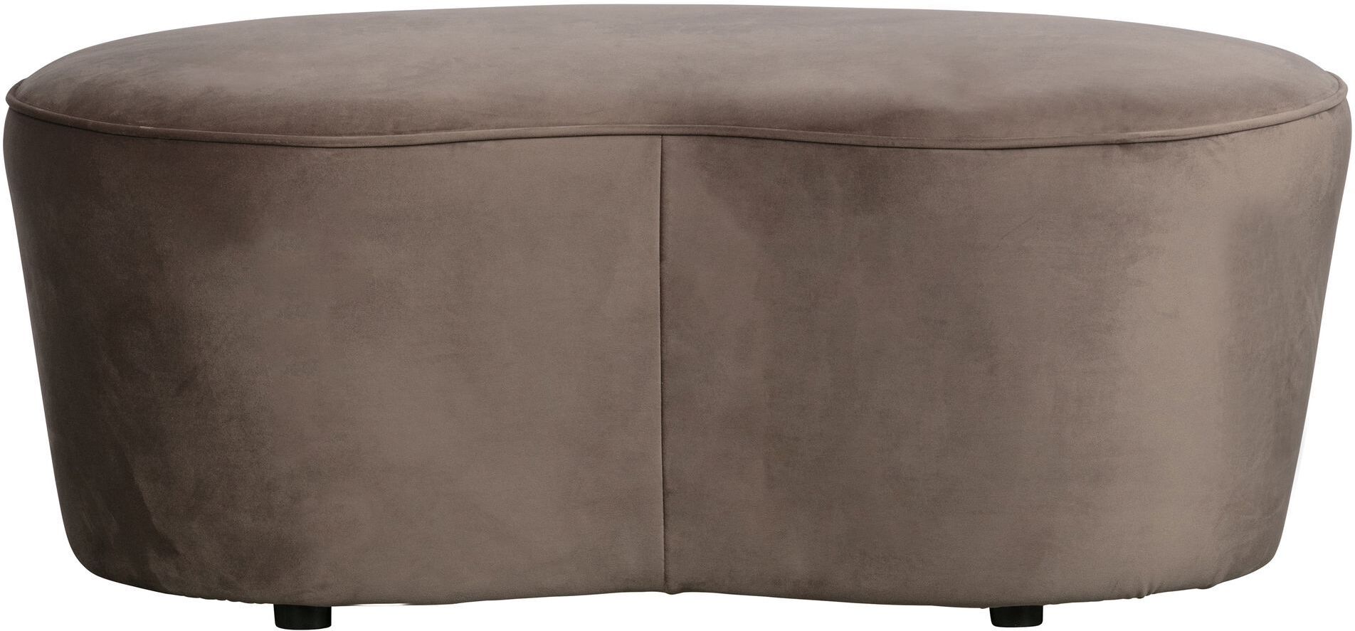 BePureHome Macaroni Liten Sofa/Puff 110 - Nougat Velour   Unoliving