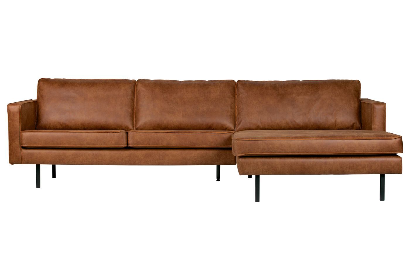 BePureHome Rodeo 3-seter Sofa m. høyrevendt sjese - Cognac   Unoliving