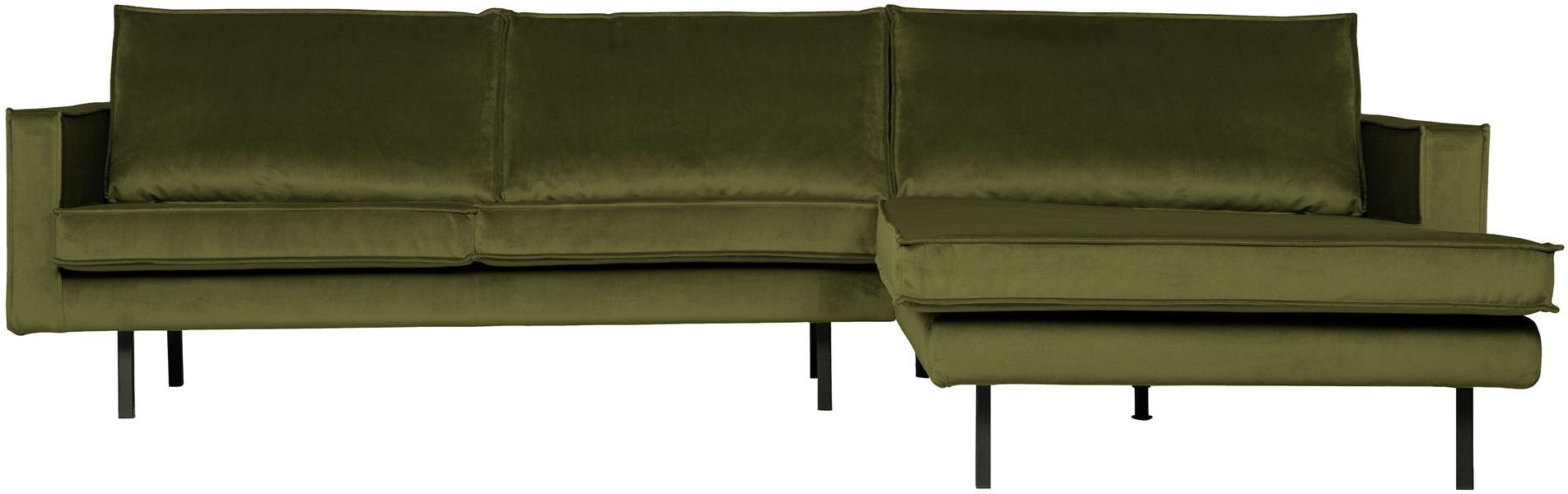 BePureHome Rodeo 3-seter. Sofa m/høyrevendt sjese - Olive Velur   Unoliving