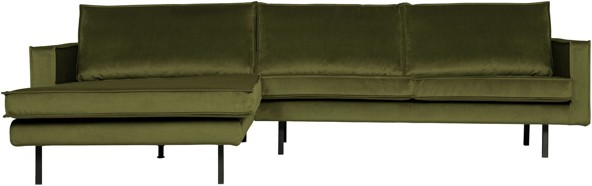 BePureHome Rodeo 3-seter. Sofa m/Venstrevendt sjese - Oliven Velur   Unoliving