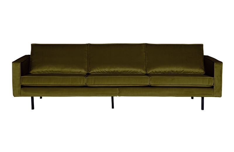 BePureHome - Rodeo 3 pers. sofa fløyel - Oliven   Unoliving