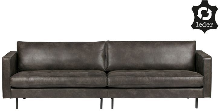 BePureHome - Rodeo Classic 3 pers. sofa i svart øko-skinn   Unoliving