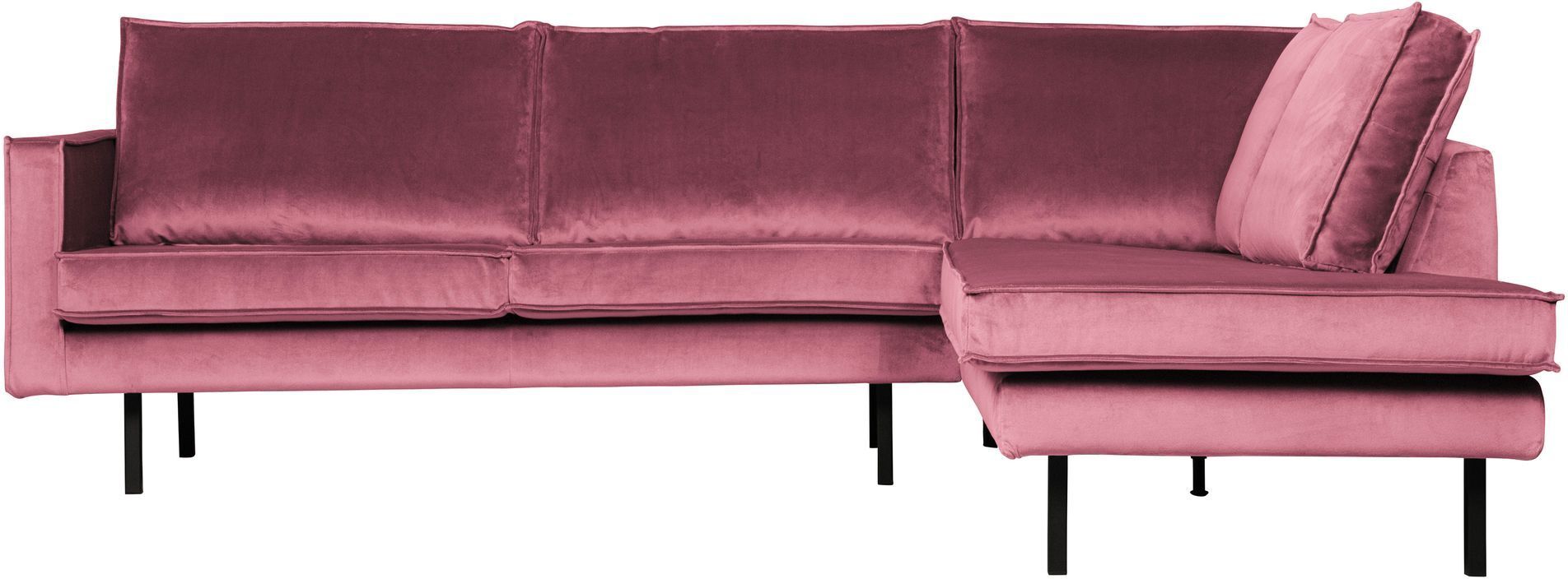 BePureHome Rodeo Sofa m/høyrevendt sjese - Pink Velur   Unoliving