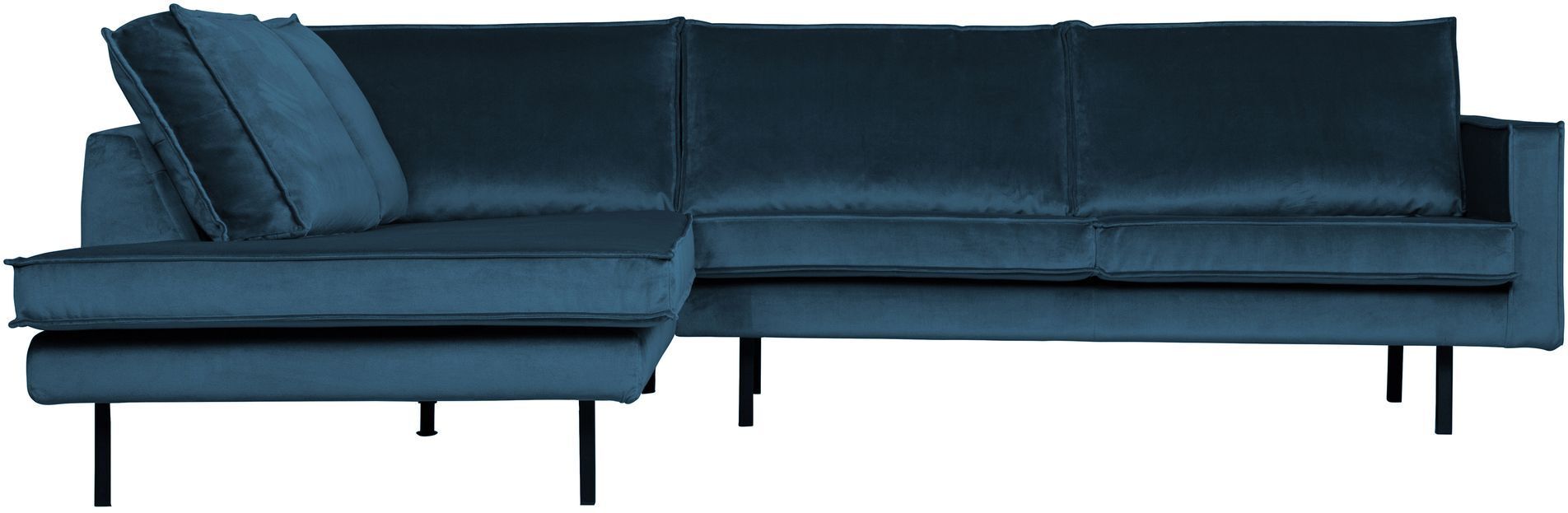 BePureHome Rodeo Sofa m/Venstrevendt sjese - Blå Velur   Unoliving