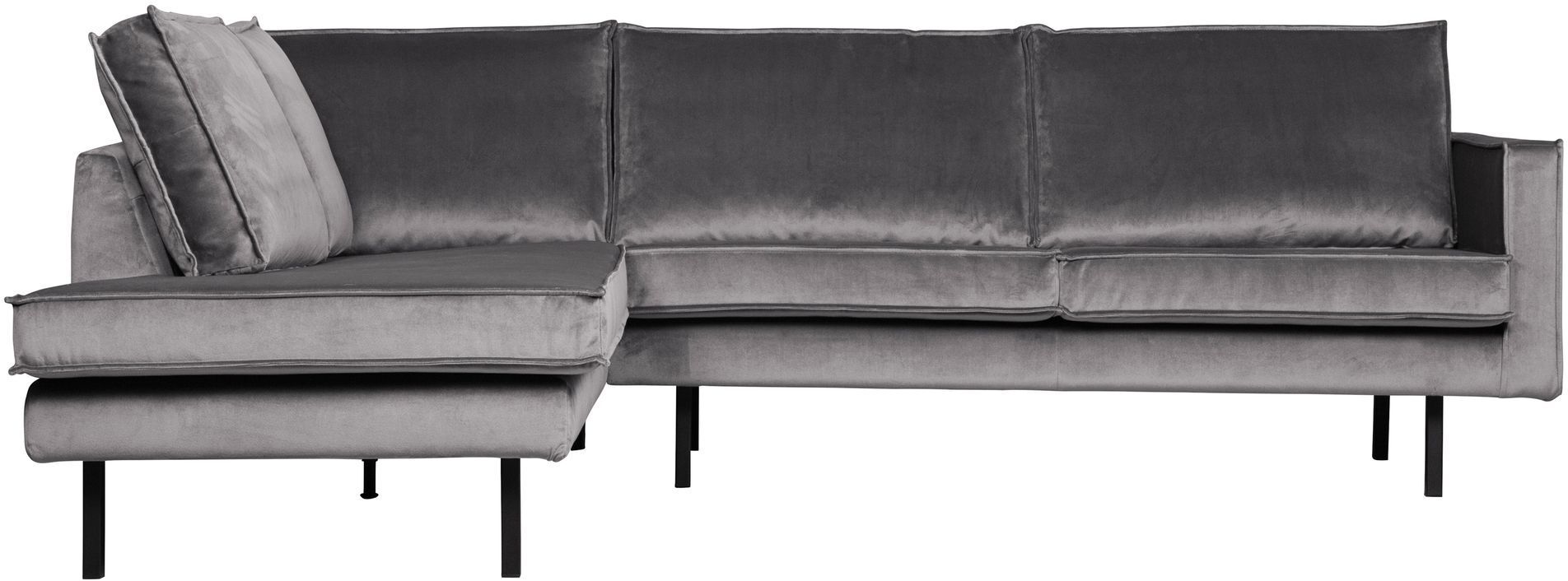 BePureHome Rodeo Sofa m/Venstrevendt sjese  - Lys Grå Velur   Unoliving