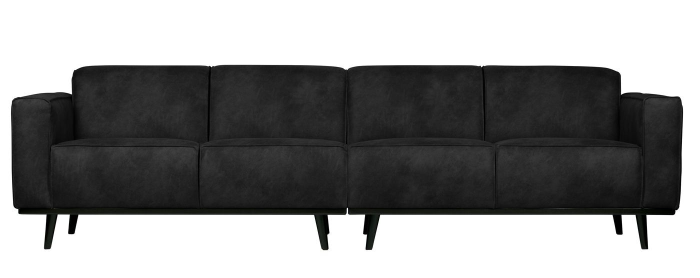 BePureHome Statement 4-seters. Sofa m/kunstskinn- Sort   Unoliving