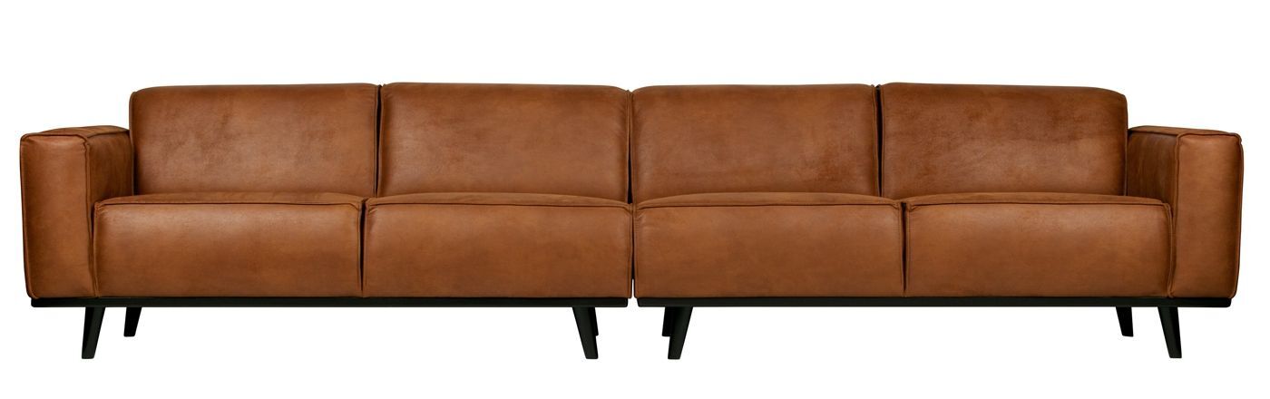 BePureHome Statement 4-seters. Sofa XL m/resirkulert skinn - Cognac   Unoliving