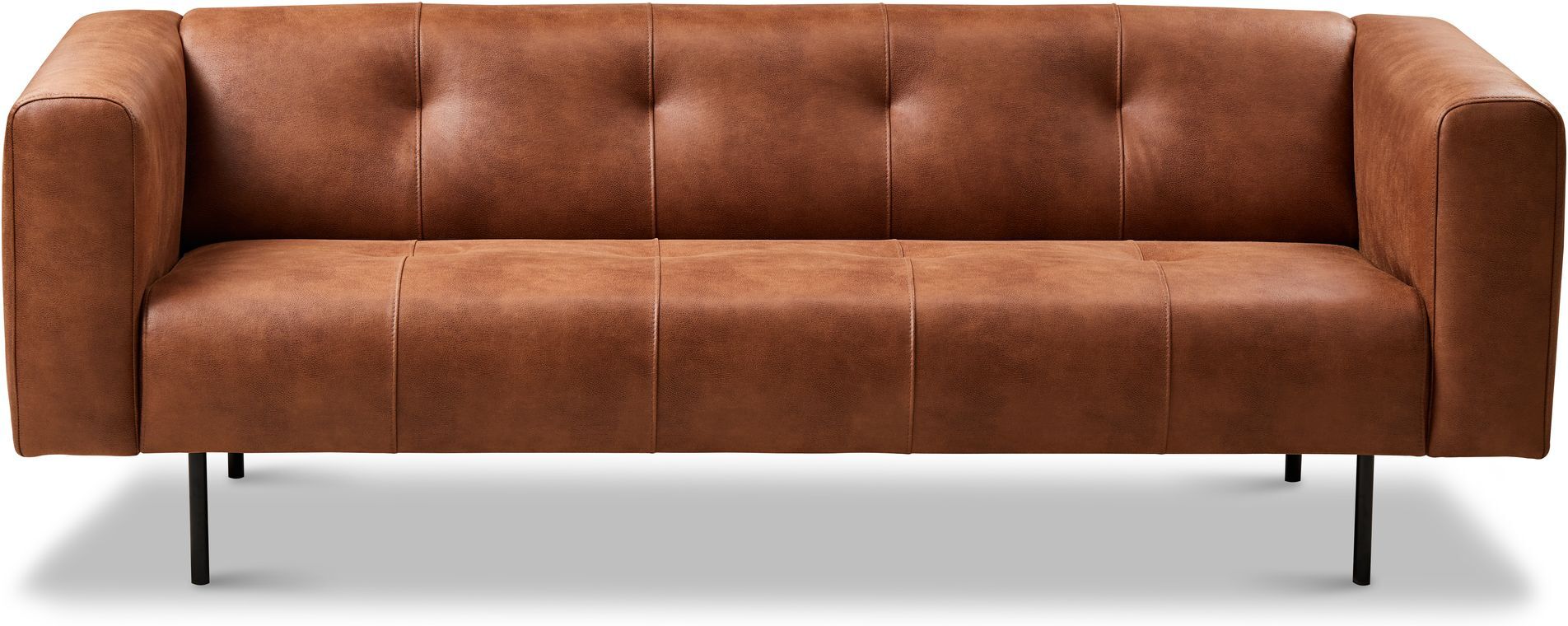 Bovento Como 3-pers. Sofa, Cognac Lær/PU   Unoliving