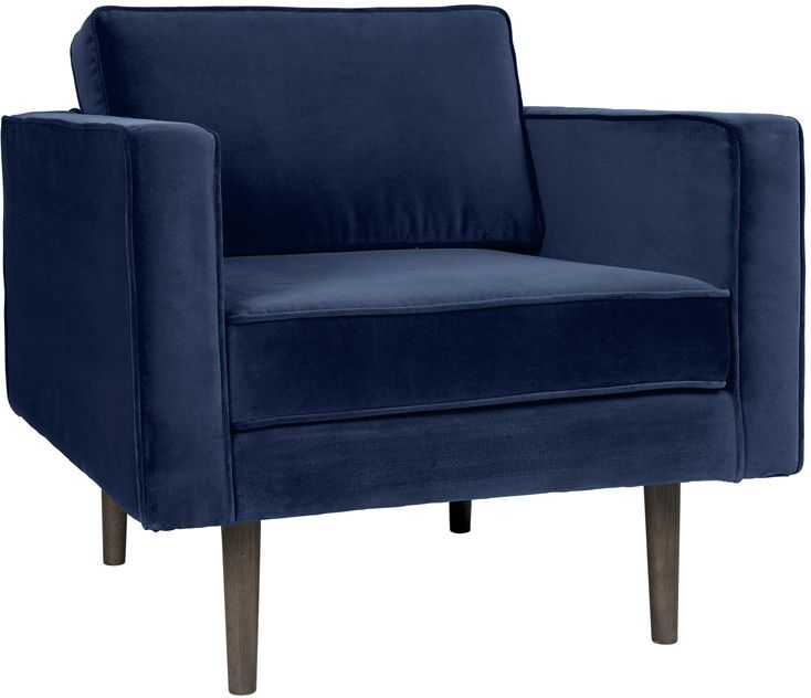 Broste Copenhagen - Wind Lenestol fløyel - Insignia Blue   Unoliving