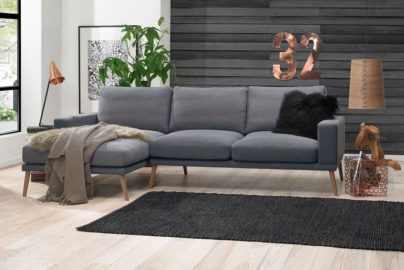 Troels Møbler Elliot Sofa m/venstrevendt sjese - Grå   Unoliving