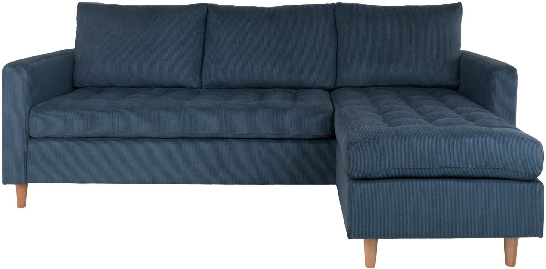 House Nordic Firenze Sofa m, Flyttbar Sjeselong - Blå Fløyel   Unoliving