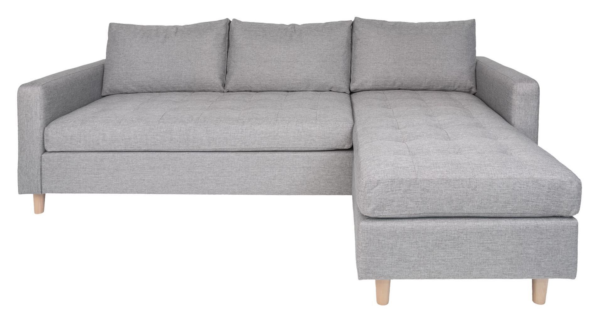 House Nordic Firenze Sofa m, Flyttbar Sjeselong - Lysegrå   Unoliving