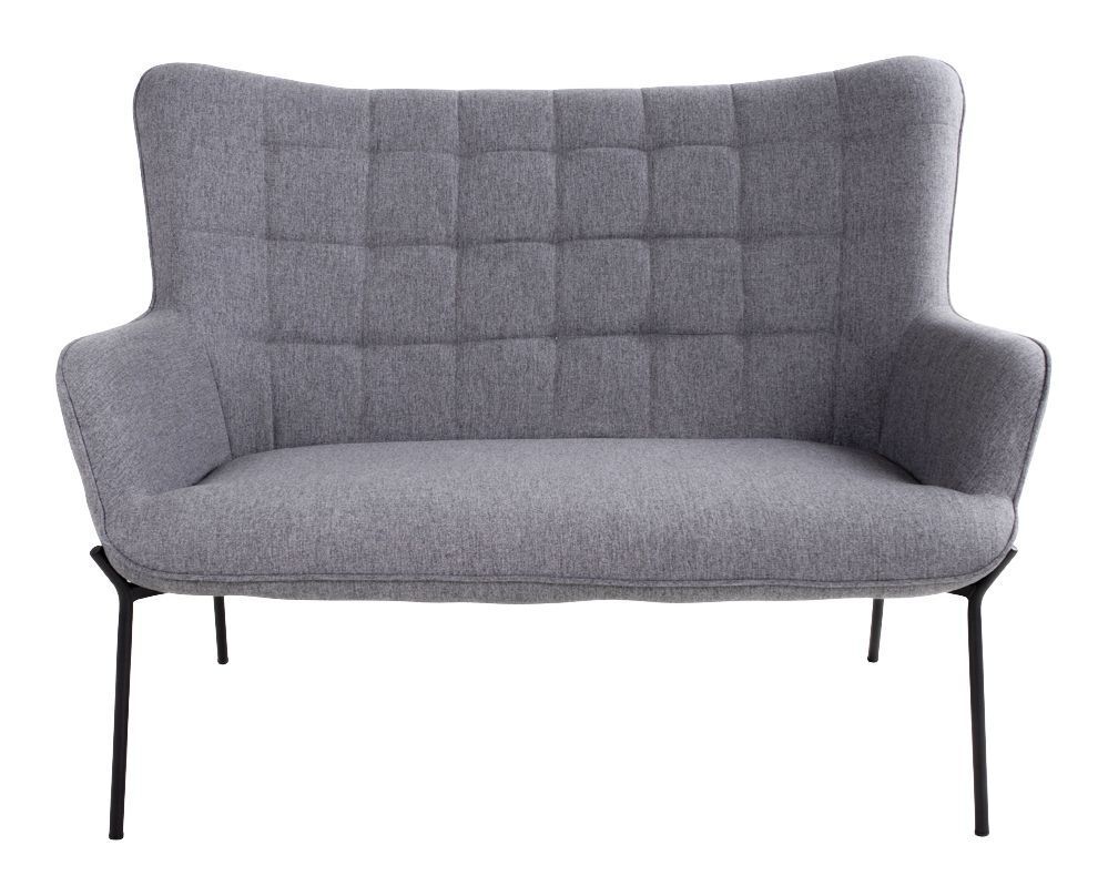House Nordic glassgow 2-seter Sofa i grå med sorte ben   Unoliving