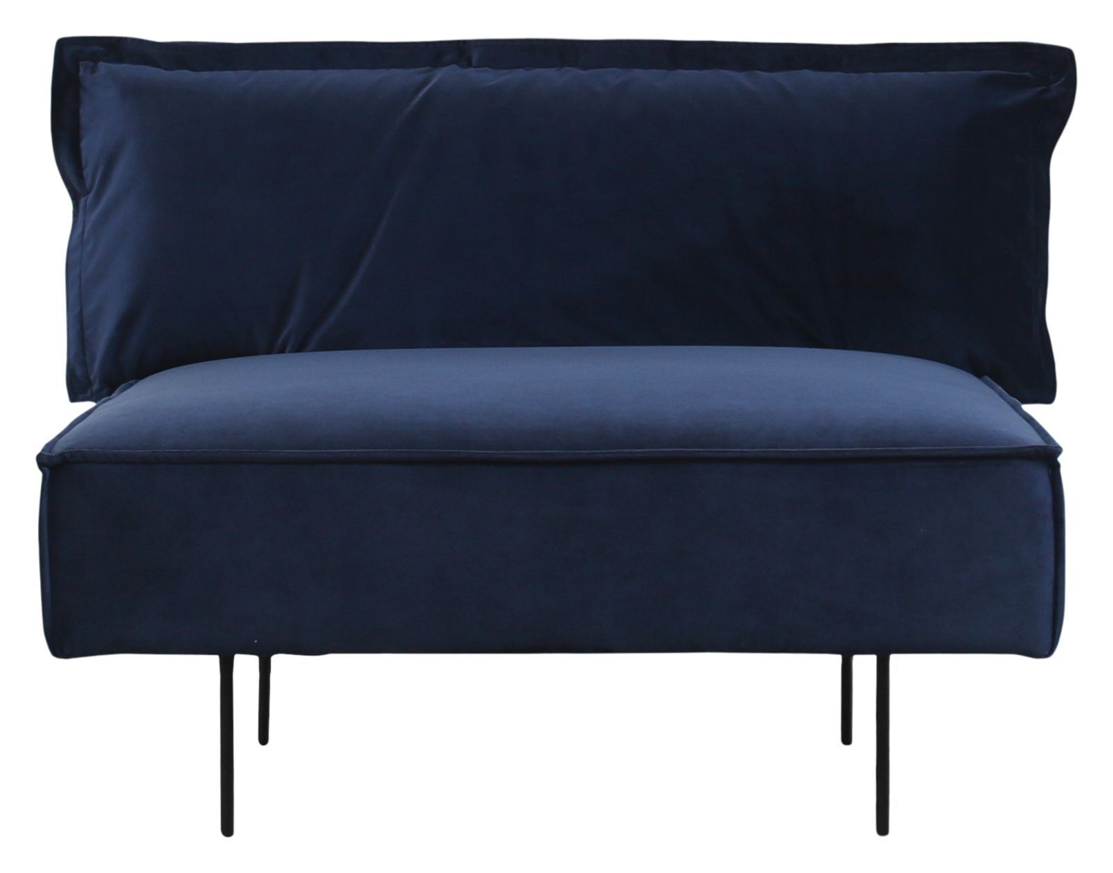 HANDVÄRK - Modular sofa midter - Blå Fløyel   Unoliving