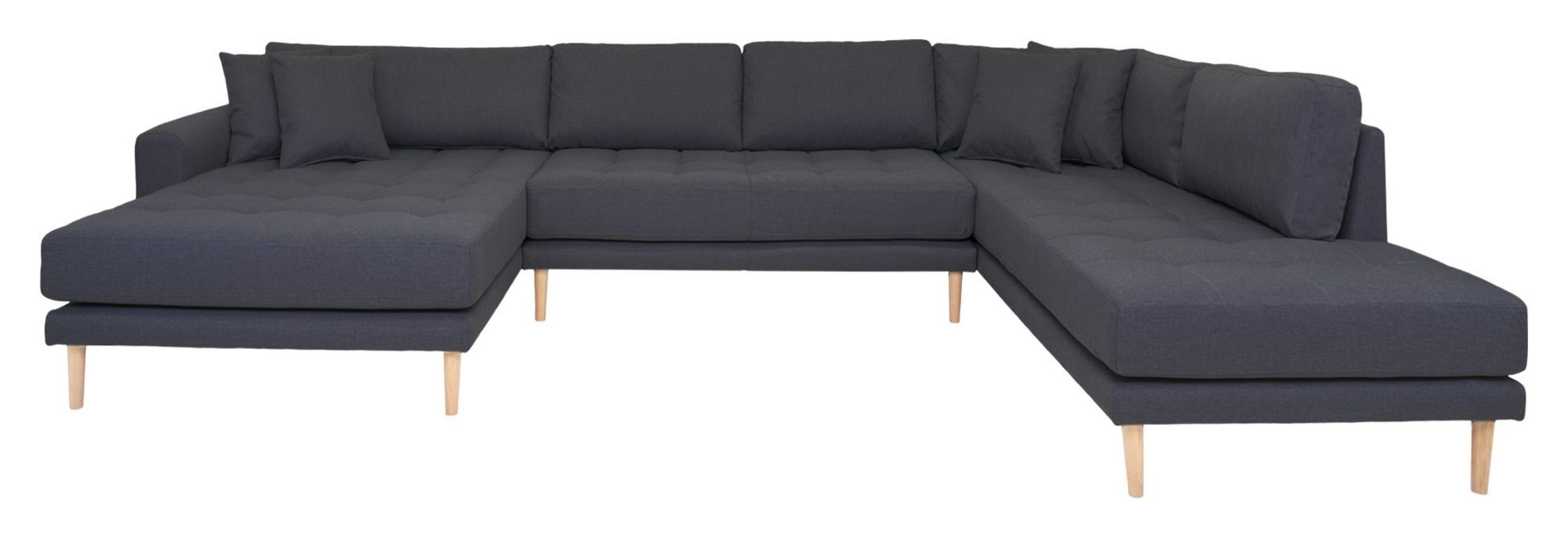 House Nordic Lido U-Sofa venstrevendt m. Open End - Grå   Unoliving