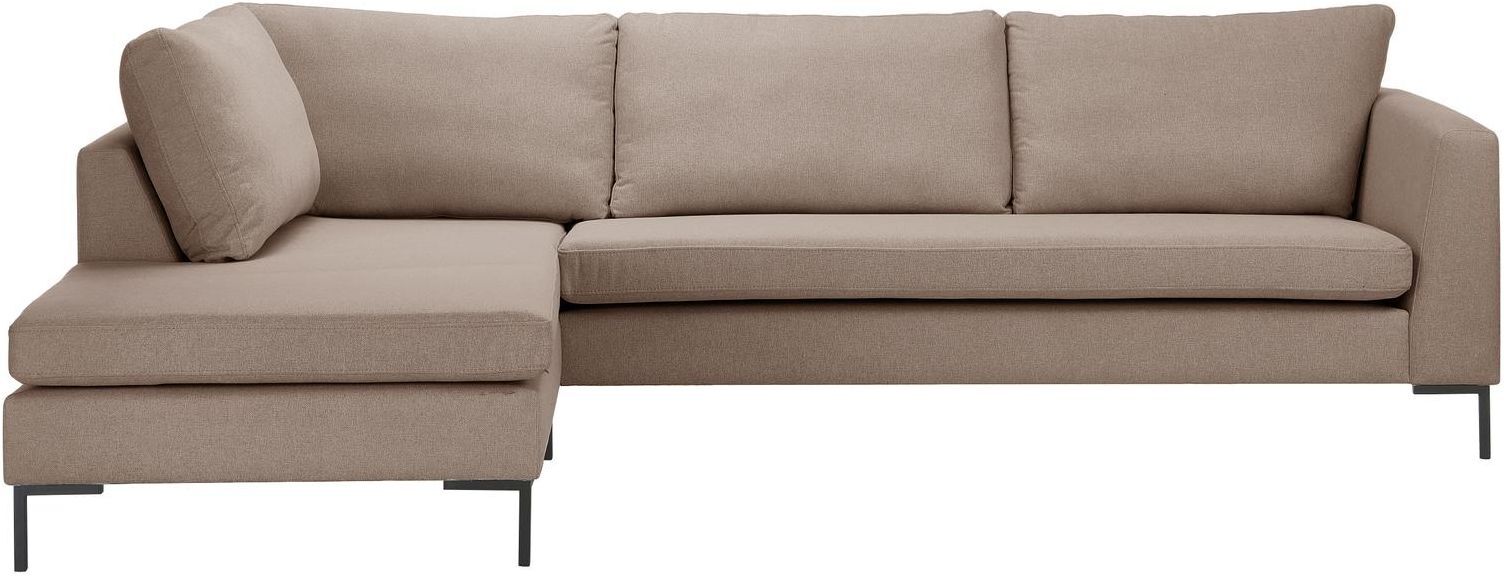 Juvila BARI 2,5-pers Sofa open end venstre, Mørk beige/Lys brun   Unoliving