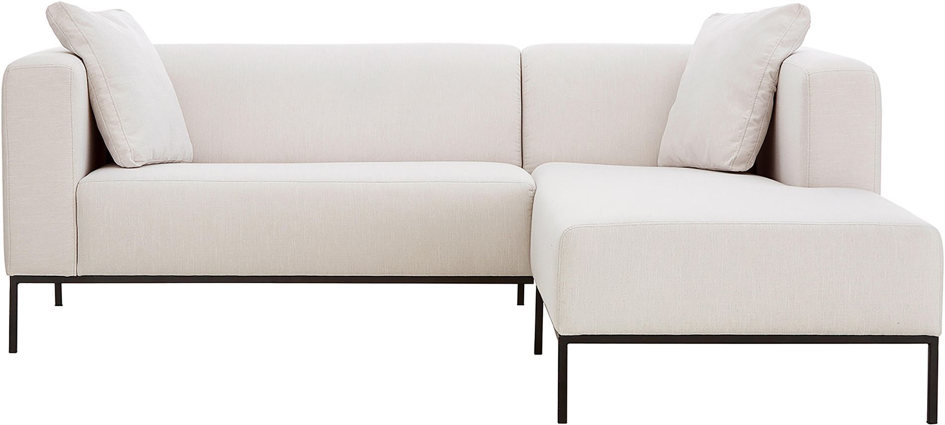 Juvila Lyon sofa m. sjeselong 2,5-pers. open høyre, Beige/hvit   Unoliving