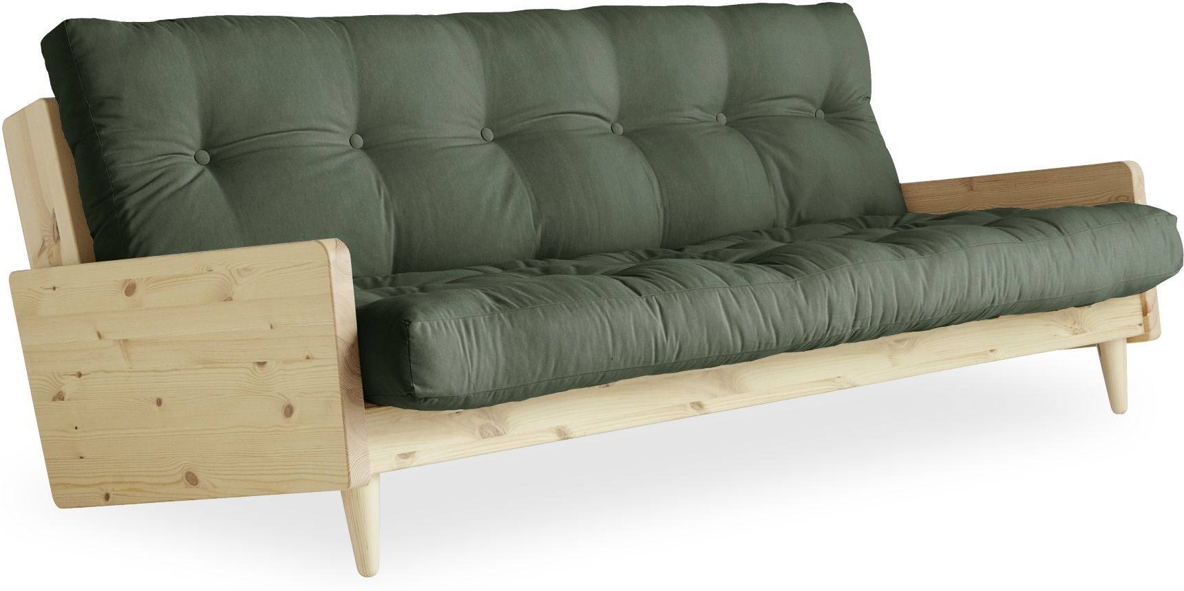 Karup Design Indie Sovesofa, OlivenGrønn/Natur   Unoliving