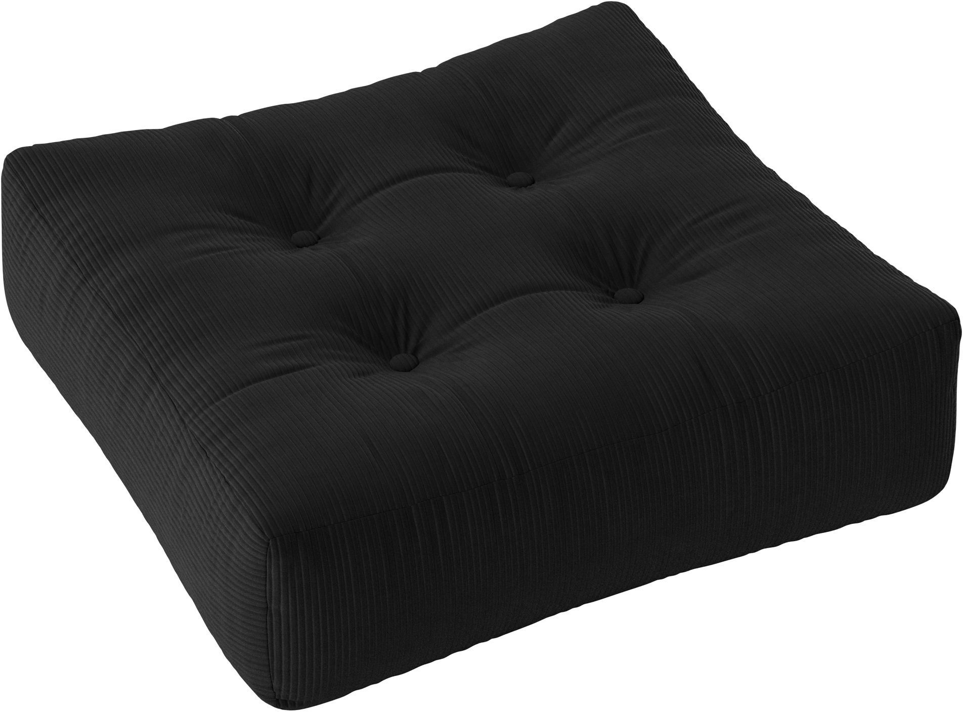 Karup Design More Puff - Charcoal Fløyel, 70x70   Unoliving