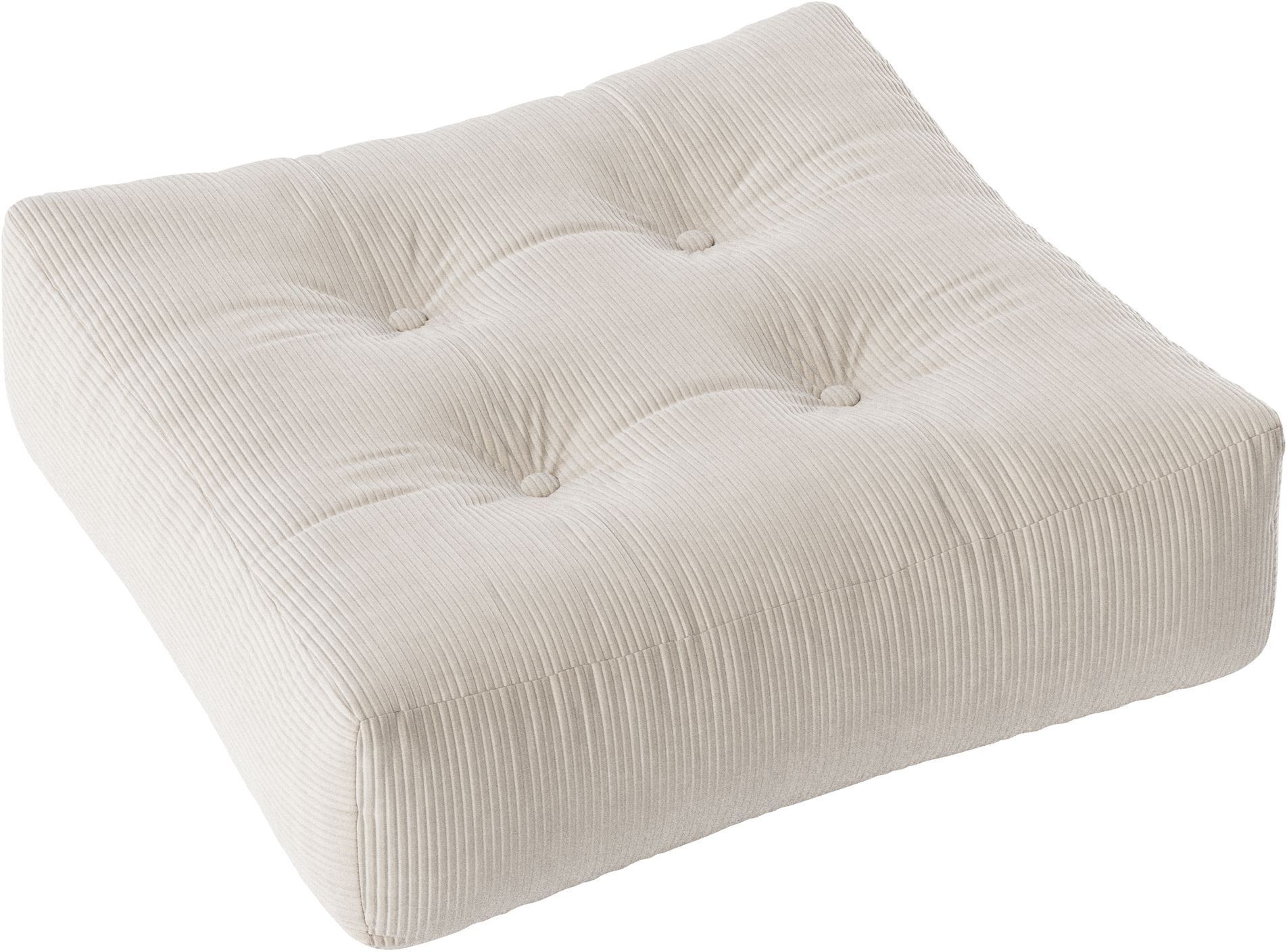 Karup Design More Puff - Ivory Fløyel, 70x70   Unoliving