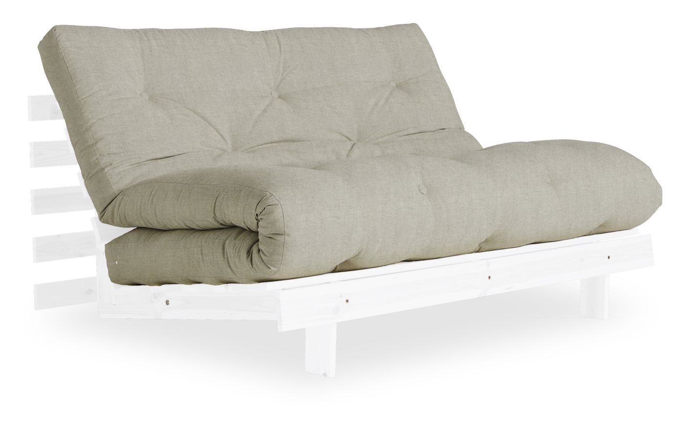 Karup Design Roots 140 Sovesofa, Linen/Hvit   Unoliving