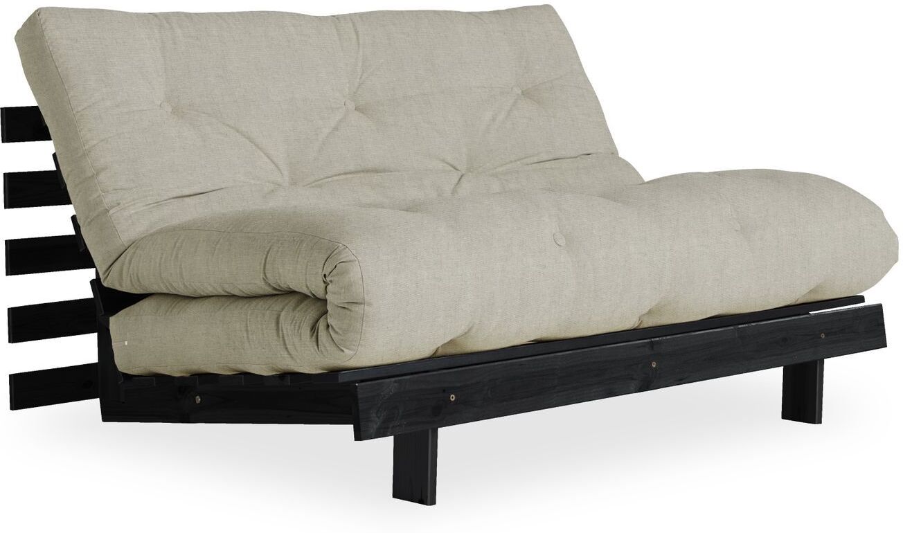 Karup Design Roots 140 Sovesofa, linen/Sort   Unoliving