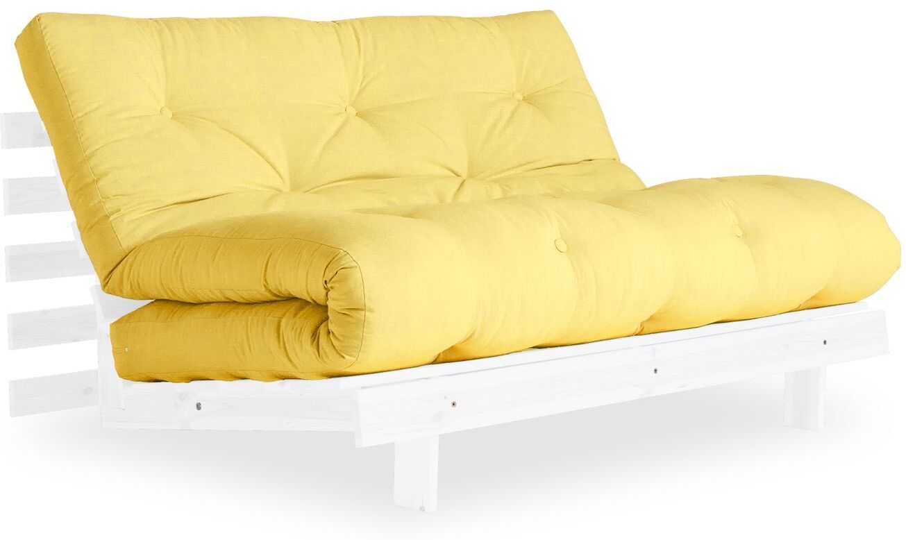 Karup Design Roots 140 Sovesofa, Yellow/Hvit   Unoliving