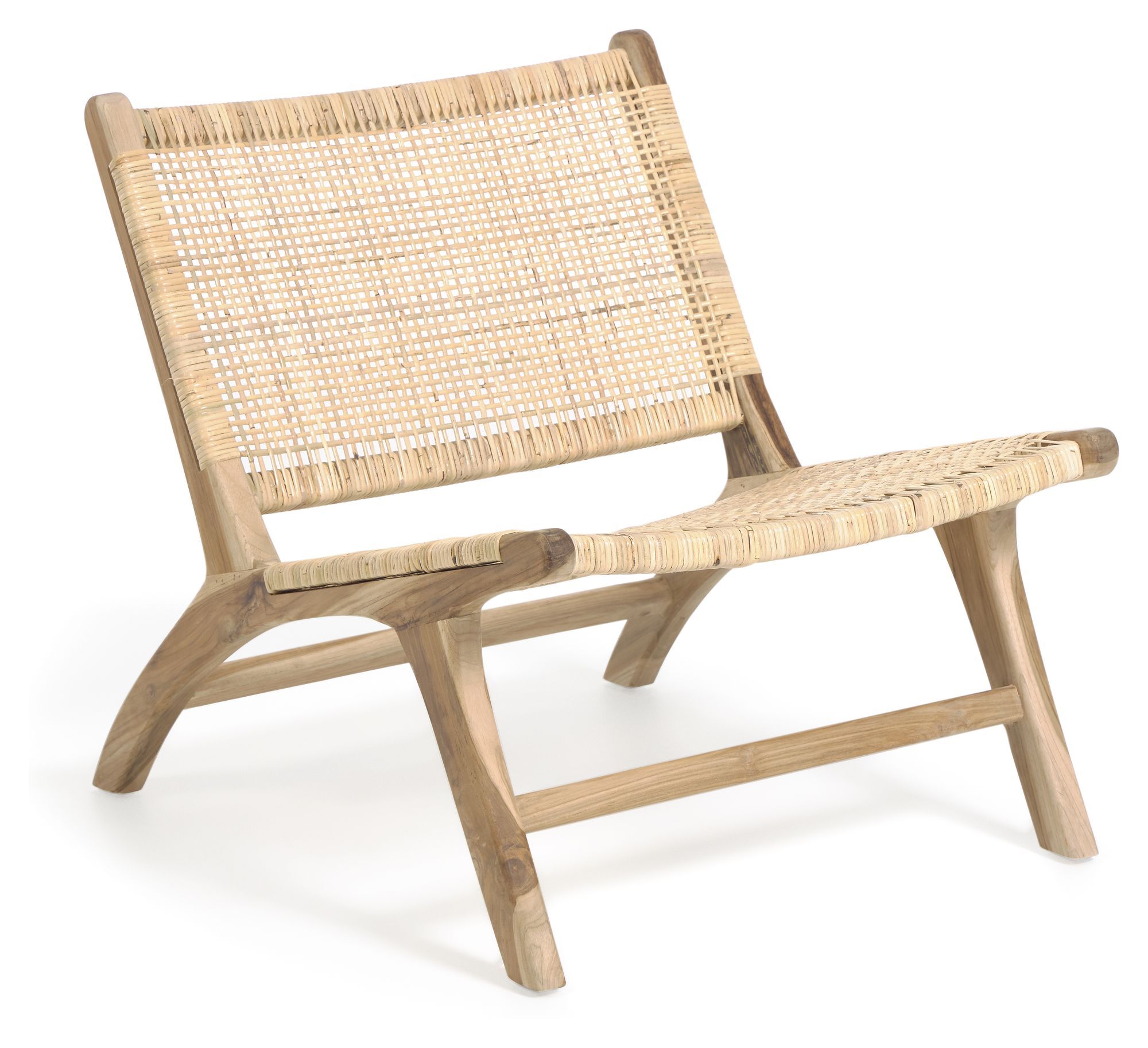 Kave Home Beida Loungestol - Massiv Teak   Unoliving