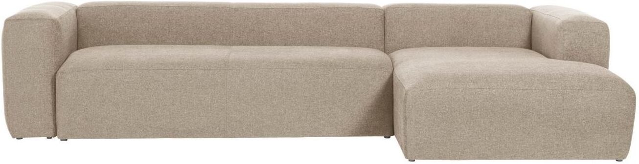 Kave Home Blok 3-pers. Sofa m. høyrevendt Sjeselong - Beige   Unoliving