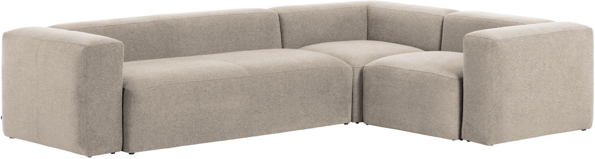 Kave Home Blok 4-pers. Hjørnesofa - Beige   Unoliving