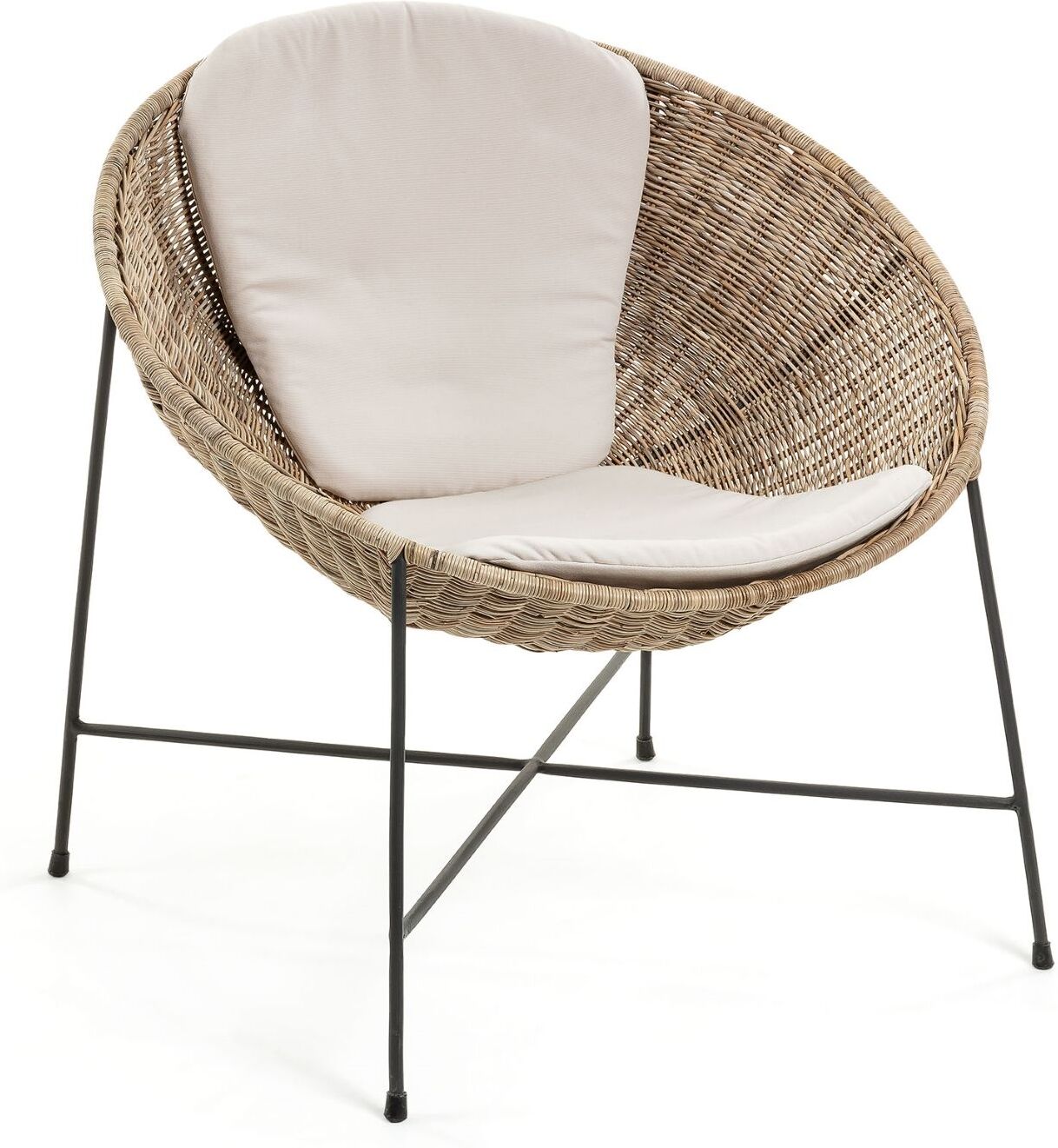 Kave Home - Kathryn Loungestol m. pute - Rattan   Unoliving