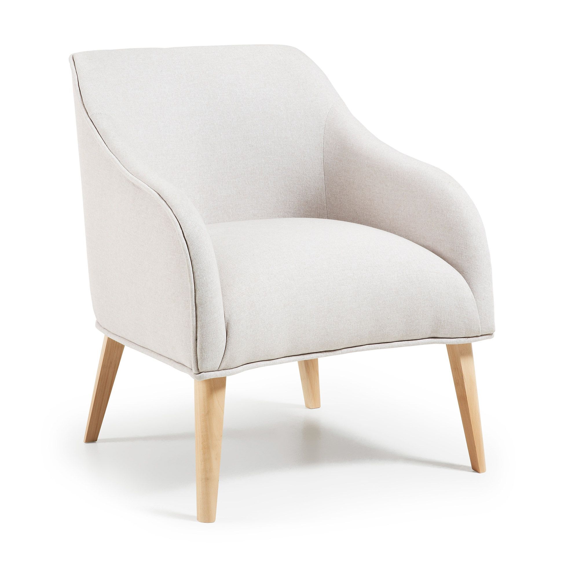Kave Home - Lobby Loungestol m/armlen - Beige   Unoliving