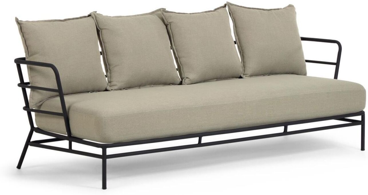 Kave Home LaForma Mareluz Loungesofa m. puter - Sort/Grå   Unoliving